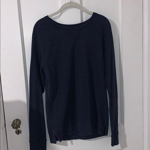 Navy blue Lululemon crew neck pull over